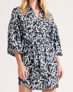 VERONICA BEARD Samy Puffed-Sleeve Dress