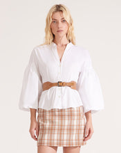 Load image into Gallery viewer, VERONICA BEARD Aileen Puffed-Sleeve Blouse
