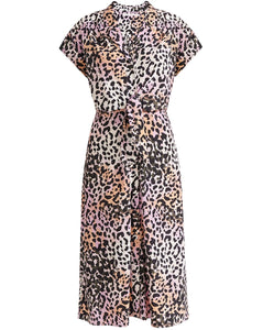 VERONICA BEARD Amani Watercolor Leopard Dress