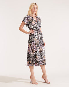 VERONICA BEARD Amani Watercolor Leopard Dress