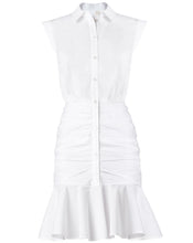 Load image into Gallery viewer, VERONICA BEARD Bell Button Down Ruched Shirtdress
