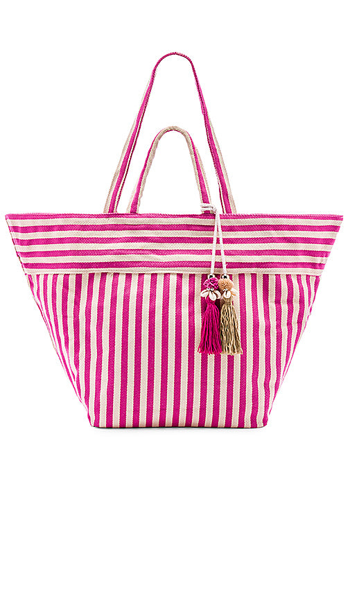 JADETRIBE Valerie Puka Beach Tote Pink